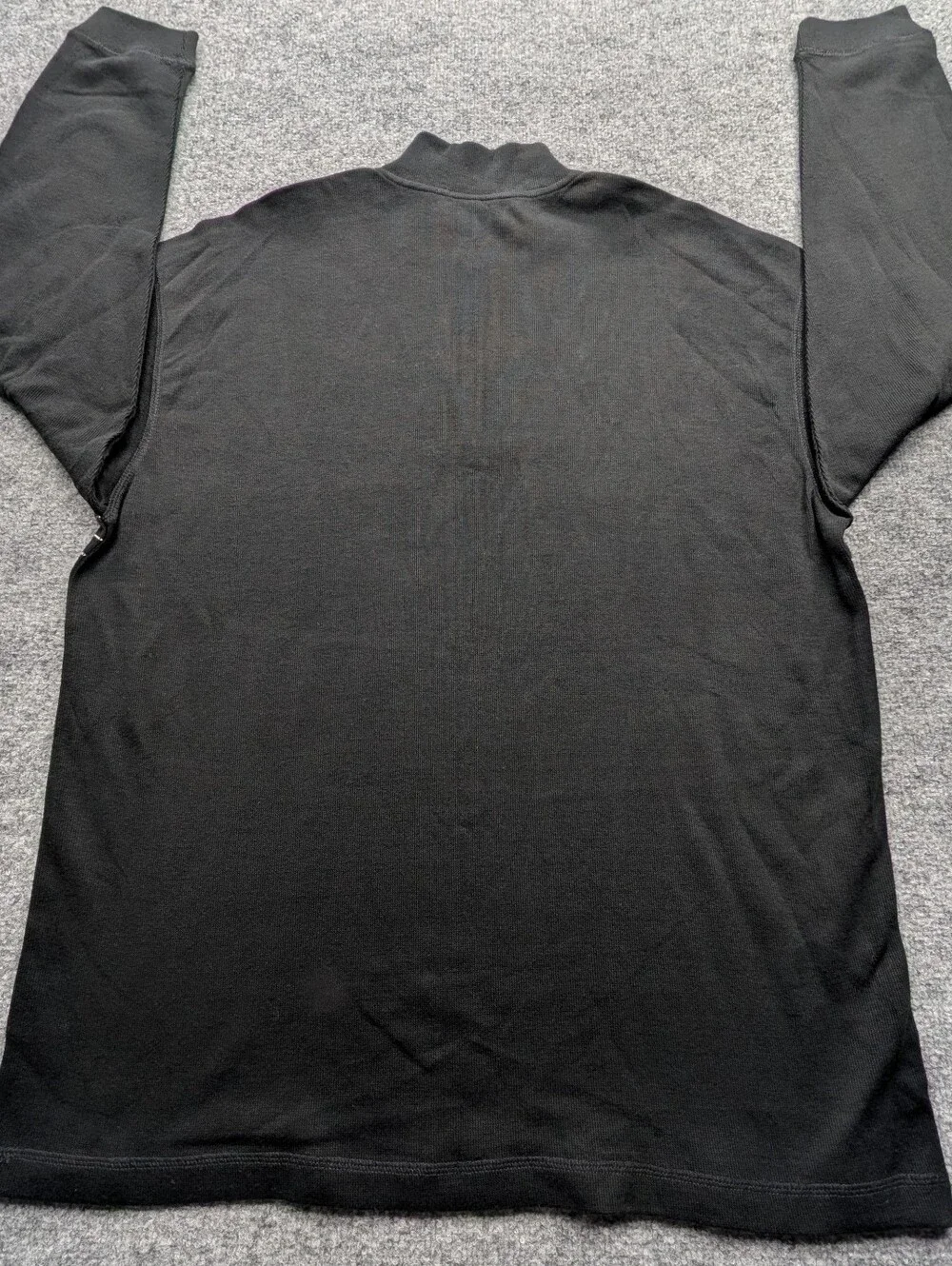 Geoffrey Beene Men's 1/4 Zip Long Sleeve Sweater XL 100% Cotton Black